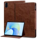 Custodia per tablet in pelle con fibbia a forma di gatto per Honor Pad X8a (marrone)