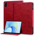 Custodia per tablet in pelle con fibbia a forma di gatto per Honor Pad X8a (rosso)