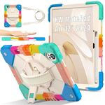 Per Huawei MatePad Air 12 2024 Custodia per tablet PC ibrida in silicone con robot a contrasto (blu colorato)