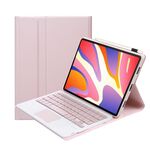 Per Huawei MatePad SE 11 2024 AH21-A Custodia per tablet in pelle con tastiera Bluetooth staccabile ultrasottile con touchpad (rosa bianco)