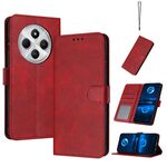 Per Redmi 14C 4G Custodia per telefono in pelle di vitello con texture a conchiglia (rosso)
