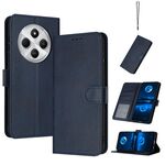 Per Redmi 14C 4G Custodia per telefono in pelle con texture di vitello solido (blu scuro)