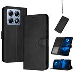 Per Xiaomi 14T Custodia per telefono in pelle con texture di vitello solido (nero)