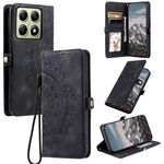 Per Xiaomi 14T Custodia in pelle goffrata Skin Feel Totem (nera)