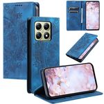 Per Xiaomi 14T Pro Custodia per telefono in pelle magnetica goffrata Totem (blu)
