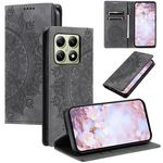 Per Xiaomi 14T Pro Custodia per telefono in pelle magnetica goffrata Totem (grigio)