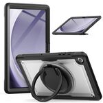 Per Samsung Galaxy Tab A9+ Honeycomb Hybrid Tablet Custodia con maniglia e cinturino (trasparente)