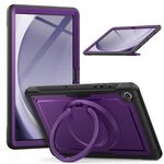 Per Samsung Galaxy Tab A9+ Honeycomb Hybrid Tablet Case con maniglia e cinturino (viola)