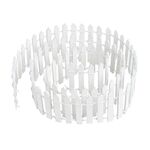 90cm Miniature Recinzione in Legno Fai da Te Giardino delle Fate Mini Ornamento Paesaggio (Bianco)