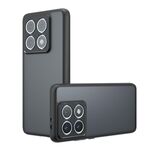Per Xiaomi 14T Pro Armor Precise Hole PC Hybrid TPU Custodia per telefono (nero satinato)