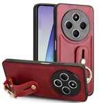 Per Redmi 14C 4G Custodia per telefono in pelle con cinturino posteriore (rosso)