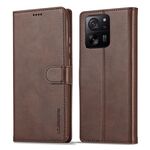 Per Xiaomi 14T Pro LC.IMEEKE Custodia per telefono in pelle di vitello (caffè)