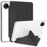 Per Xiaomi Redmi Pad SE 8.7 Custodia per tablet in pelle con deformazione acrilica trasparente (nera)