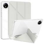 Per Xiaomi Redmi Pad SE 8.7 Custodia per tablet in pelle con deformazione acrilica trasparente (grigio)