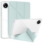 Per Xiaomi Redmi Pad SE 8.7 Custodia per tablet in pelle con deformazione acrilica trasparente (verde chiaro)