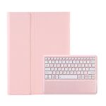 Per Samsung Galaxy Tab S10 Ultra A910B Custodia per tablet in pelle con tastiera Bluetooth staccabile e slot per penna (rosa)