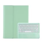 Per Samsung Galaxy Tab S10 Ultra A910B Custodia per tablet in pelle con tastiera Bluetooth staccabile e slot per penna (verde menta)