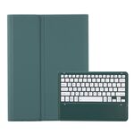 Per Samsung Galaxy Tab S10 Ultra A910B Custodia per tablet in pelle con tastiera Bluetooth staccabile e slot per penna (verde scuro)
