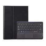 Per Samsung Galaxy Tab S10 Ultra A910B-A Custodia per tablet in pelle con tastiera Bluetooth staccabile e touch pad (nero)