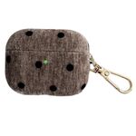 For AirPods Pro Velvet Cloth + PC Headset Shockproof Case(Brown)
