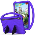 Per Samsung Galaxy Tab S10+ 12.4 Custodia antiurto per tablet EVA con supporto (viola)