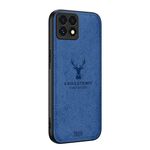 Per Xiaomi 14T Pro Custodia per telefono tutto compreso in tessuto con testa di cervo (blu)