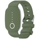 Per EmeTerm Fashion Solid Color Silver Buckle Silicone Watch Band (verde scuro)