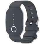 Per EmeTerm Fashion Solid Color Silver Buckle Silicone Watch Band (Grigio)