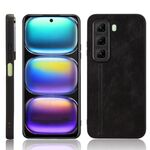 For Infinix Hot 50 4G Cow Pattern Sewing Back Cover Phone Case(Black)