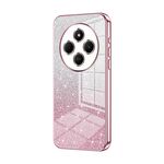 For Redmi 14R Gradient Glitter Powder Electroplated Phone Case(Pink)