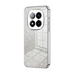 For Redmi Note 14 Pro+ 5G Gradient Glitter Powder Electroplated Phone Case(Silver)