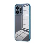 Per Honor Play 9T 5G Custodia per telefono con foro sottile e placcatura trasparente (blu)