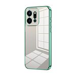 Per Honor Play 9T 5G Custodia per telefono con foro sottile e placcatura trasparente (verde)