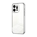Per Honor Play 9T 5G Custodia per telefono con foro sottile e placcatura trasparente (argento)