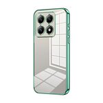 Per Xiaomi 14T Custodia per telefono con foro sottile e placcatura trasparente (verde)