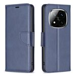For Redmi Note 14 Pro 5G / Note 14 Pro+ 5G Lambskin Texture Pure Color Flip Leather Phone Case(Blue)