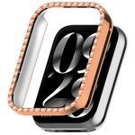 Per Xiaomi Mi Band 8 Pro Diamond PC Half Coverage Watch Custodia protettiva (oro rosa)
