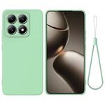 Per Xiaomi 14T Pro Custodia per telefono antiurto in silicone liquido a tinta unita con copertura totale (verde)