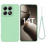 Per Xiaomi 14T Custodia per telefono antiurto in silicone liquido a tinta unita con copertura completa (verde)