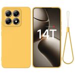 Per Xiaomi 14T Custodia per telefono antiurto in silicone liquido a tinta unita con copertura completa (giallo)