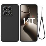 Per Xiaomi 14T Custodia per telefono antiurto in silicone liquido a tinta unita con copertura completa (nero)