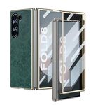 For Samsung Galaxy Z Fold6 Integrated Cloud Dragon Pattern Fold Phone Case(Green)