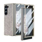Per Samsung Galaxy Z Fold6 Custodia per telefono pieghevole con motivo a drago integrato Cloud (grigio)