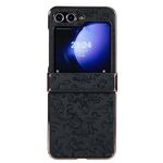 Per Samsung Galaxy Z Flip6 Custodia pieghevole con motivo a drago e nuvola in tre parti (nero)