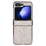 Per Samsung Galaxy Z Flip6 Custodia per telefono pieghevole con motivo a drago e nuvola in tre parti (grigio)