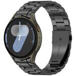 For Samsung Galaxy Watch 7 40 / 44mm Three Beads Button Quick Release Metal Watch Band(Black)
