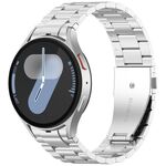 Per Samsung Galaxy Watch 7 40/44mm Cinturino in metallo a sgancio rapido con tre pulsanti (argento)
