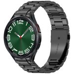 Per Samsung Galaxy Watch 6 Classic 43/47mm Cinturino in metallo a sgancio rapido con tre pulsanti (nero)
