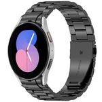 Per Samsung Galaxy Watch 5 40/44mm cinturino in metallo a sgancio rapido con tre pulsanti (nero)