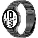 Per Samsung Galaxy Watch 4 40/44mm cinturino in metallo a sgancio rapido con tre pulsanti (nero)